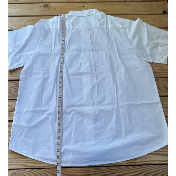 NWT Skall Studio Button Up Shirt Size 36 Women’s White Short Sleeve - Picture 7 of 8